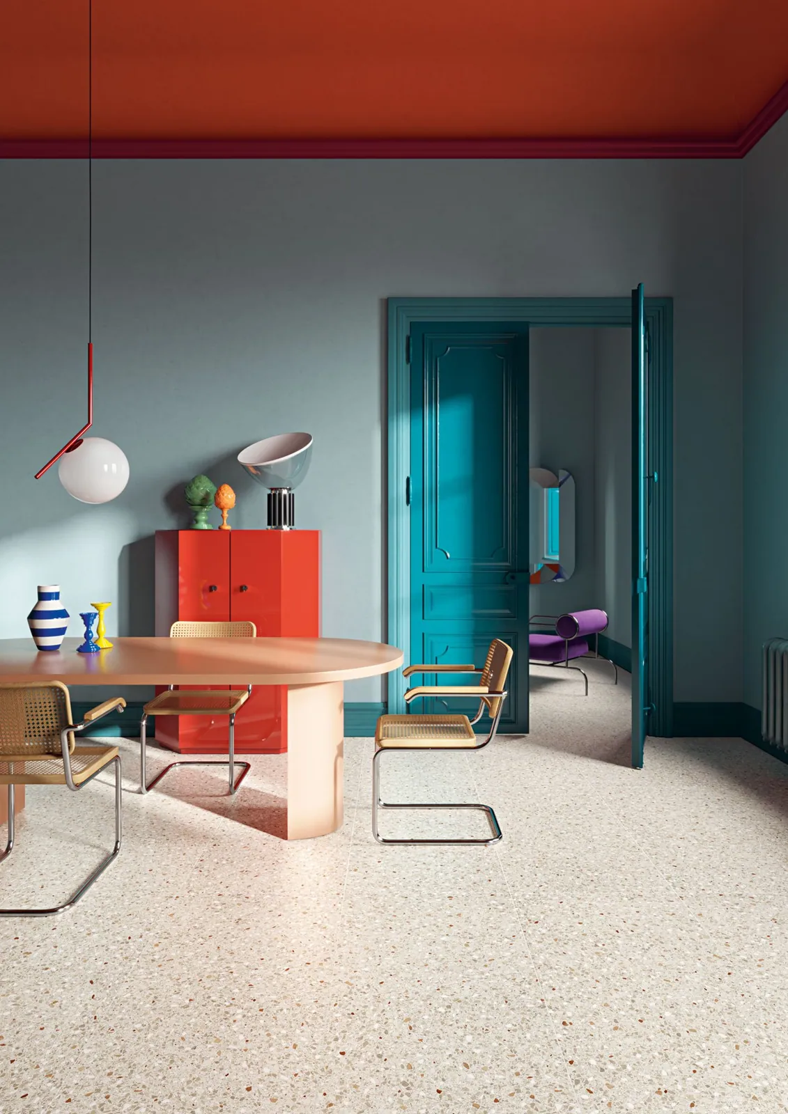 Esszimmer mit Terrazzo-Dekor 41zero42 Superclassica SCW Happy