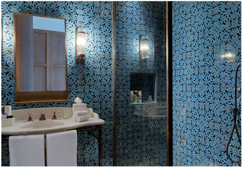 Gorbon décor 250, size 20 × 20 cm, hand-painted, oriental, bathroom