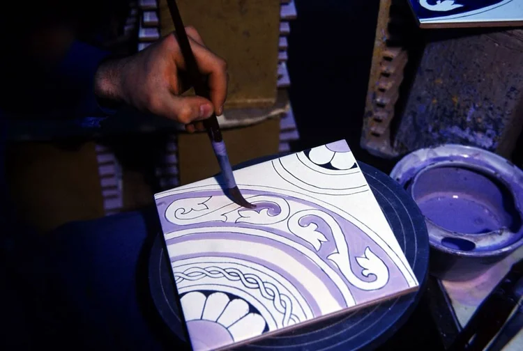 Hand-painted tiles