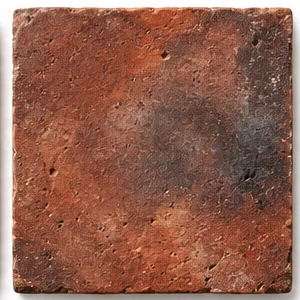 Materialstudie: rotbraune Cottoplatte mit dunklen Flammen
