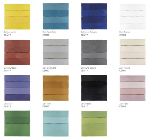 Cevica Zellige colours