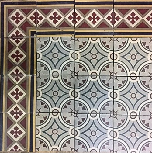 Tiles 17 × 17 cm, stoneware, historic, old, gebrueder schwadron